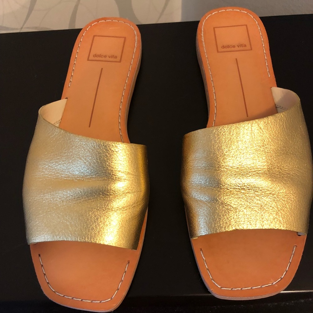 Dolce Vita Cato Slide Sandal - Metallic Gold